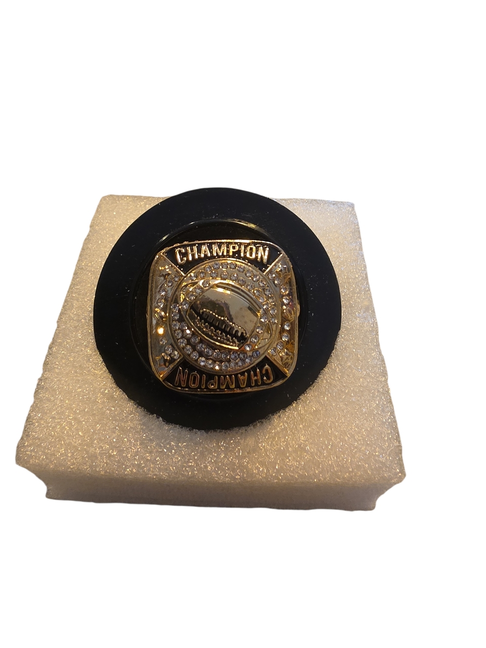 Fantasy Football Champion Ring w/ Display Stand And Chain - Size 11  (10 Pack)